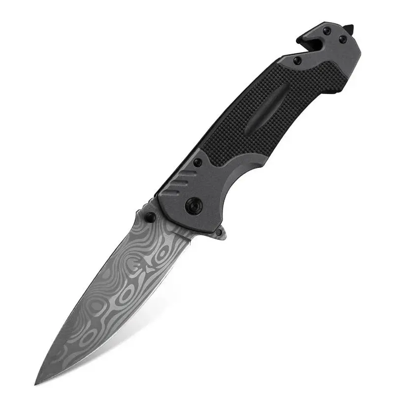 Stainless steel Multifunctional folding knife Glass Breaker, Seat Belt Cutter - EDC Sharp Folding Knives - Small Tool for Camping Hiking - Gifts for Men, Women Compact Folding Grip Knife