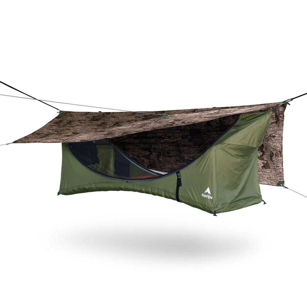 Haven XL Tent + sleeping mat, an integrated system that provides everything you need for comfortable outdoor sleep.