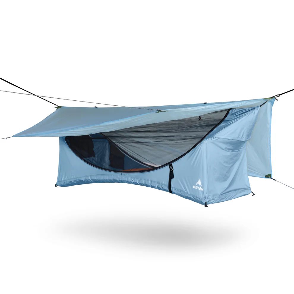 Haven XL Tent + sleeping mat, an integrated system that provides everything you need for comfortable outdoor sleep.