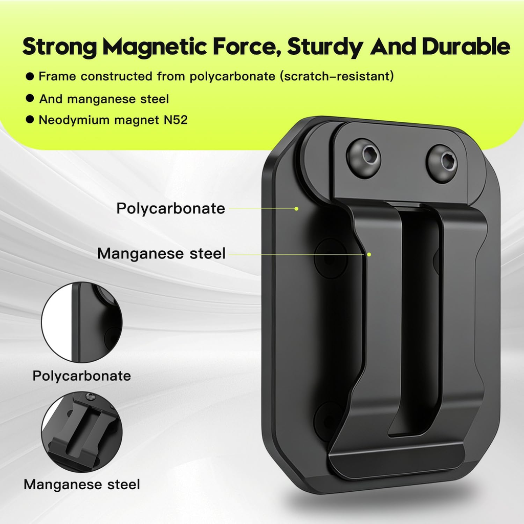 Strong Magnetic Tool Holder: Magnetic Belt Clip for Power Tools & Hand Tools, Anti-Fall Secure Grip for Home Improvement, Workshop, Electrician