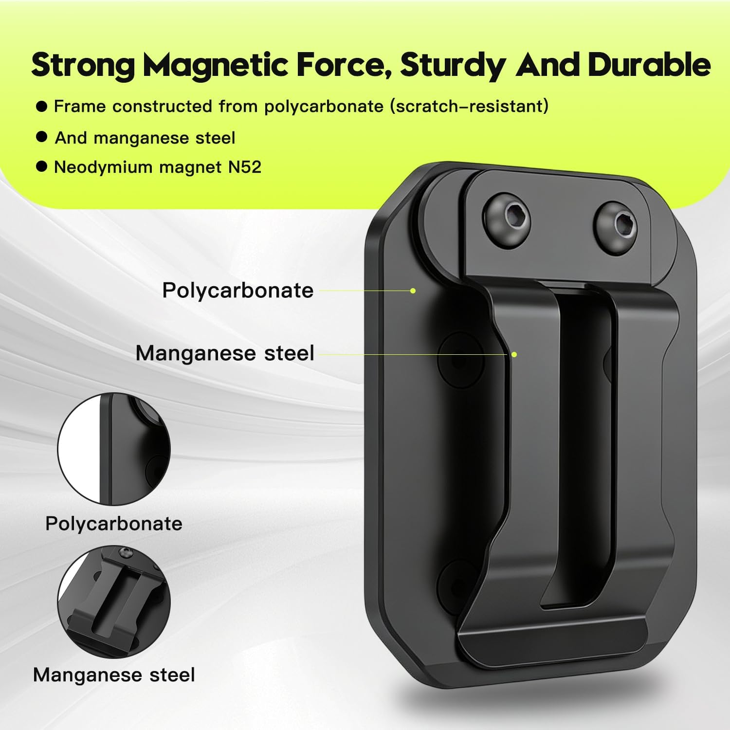 Strong Magnetic Tool Holder: Magnetic Belt Clip for Power Tools & Hand Tools, Anti-Fall Secure Grip for Home Improvement, Workshop, Electrician