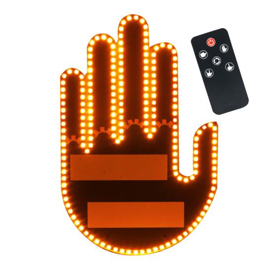 Car Gesture Tail Light LED Indicator with Remote Control Easy Install Back Window Sign Battery-powered Car Indicator Beam Car Gadget for Fun Safety