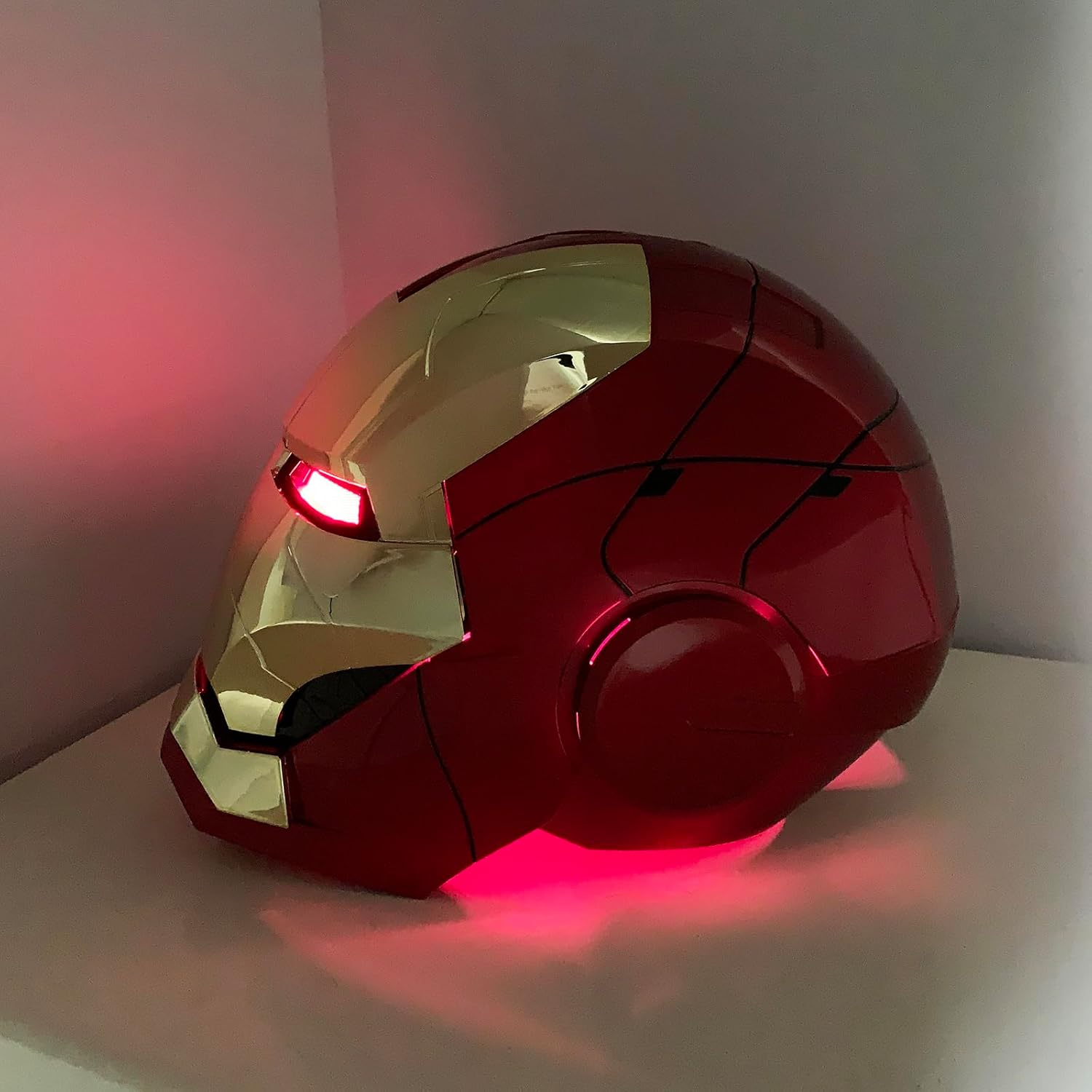 Iron Hero MK 5 1:1 Wearable Helmet :Voice, Touch, and Remote Control, Realistic Sound Effects, Can Cosplay and Collectible Figures for Man and Teen Ideal Gift