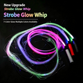 Fiber optic LED luminous whip for bars, nightclubs, interactive dance performances, and flashing lights with colorful fiber optics.