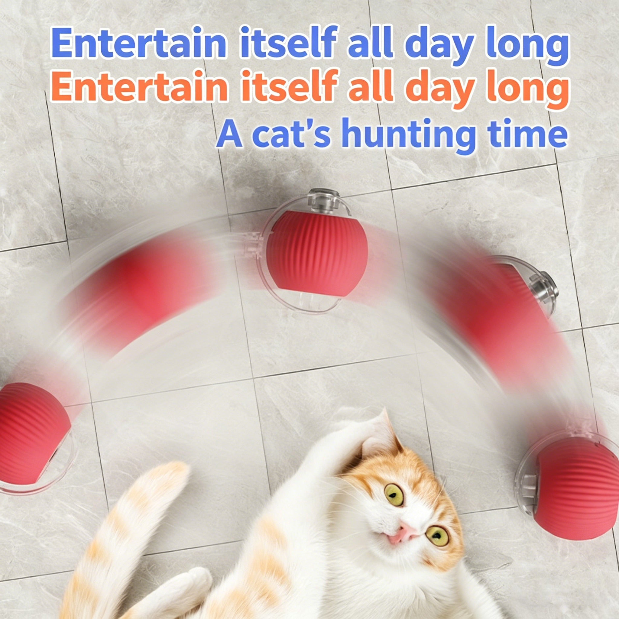 Cat toys for self-entertainment and relaxation, smart cat teasing ball, automatic cat teasing stick, cat and dog walking ball, electric rolling ball.