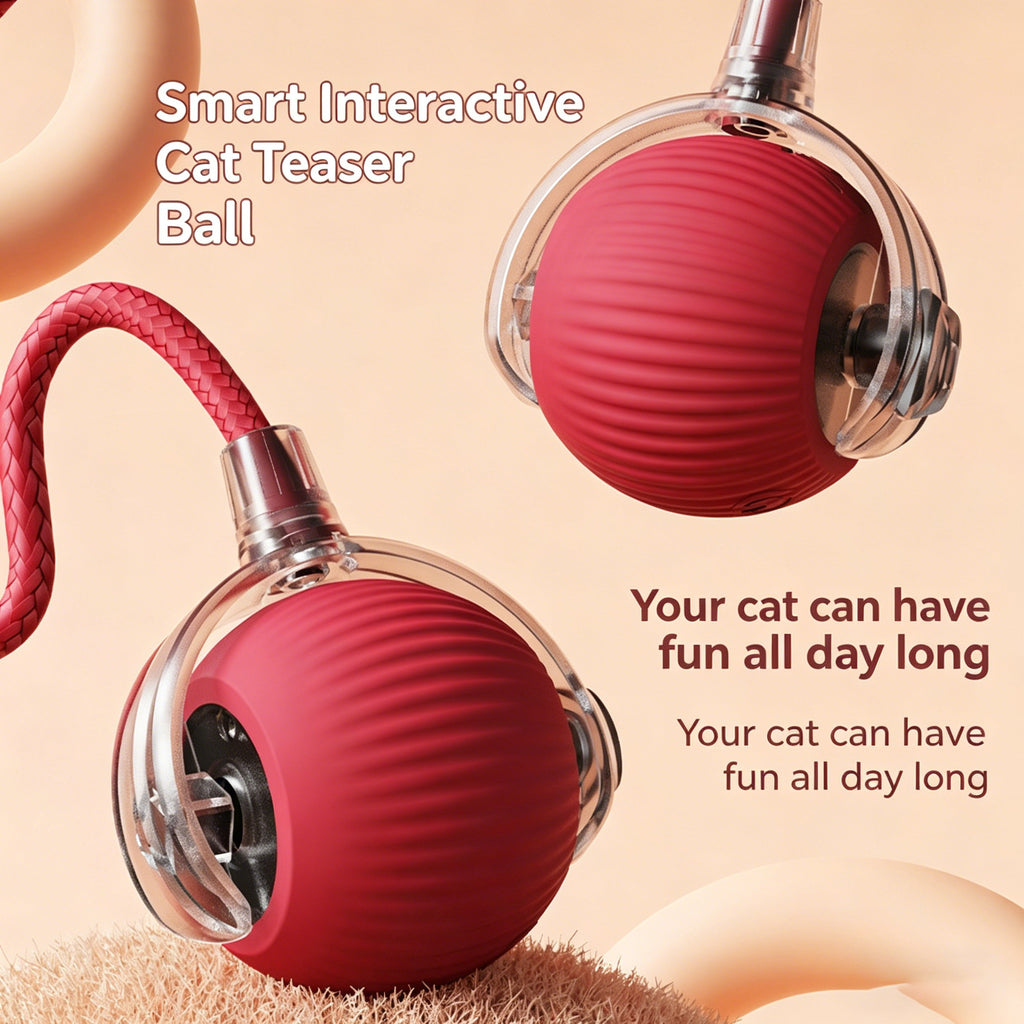 Cat toys for self-entertainment and relaxation, smart cat teasing ball, automatic cat teasing stick, cat and dog walking ball, electric rolling ball.
