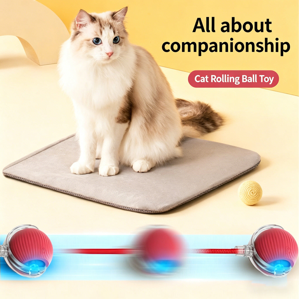 Cat toys for self-entertainment and relaxation, smart cat teasing ball, automatic cat teasing stick, cat and dog walking ball, electric rolling ball.