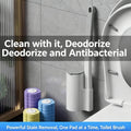 Disposable toilet brush head for household use, no dead angles, toilet cleaning brush head for thorough cleaning and stain removal.