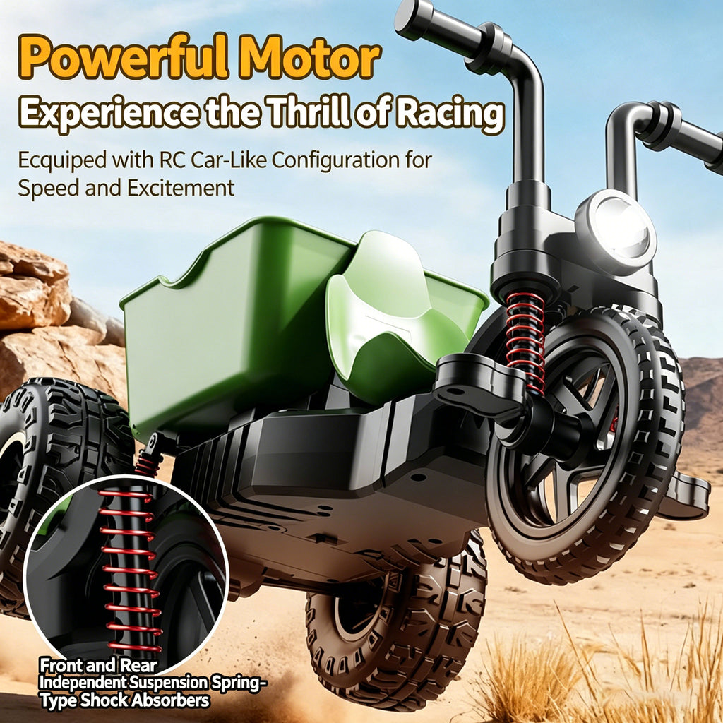 Miniature sheep tricycle pedal remote control car RC professional drifting and climbing off-road vehicle, a gift for boys.