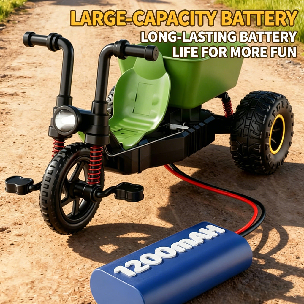 Miniature sheep tricycle pedal remote control car RC professional drifting and climbing off-road vehicle, a gift for boys.