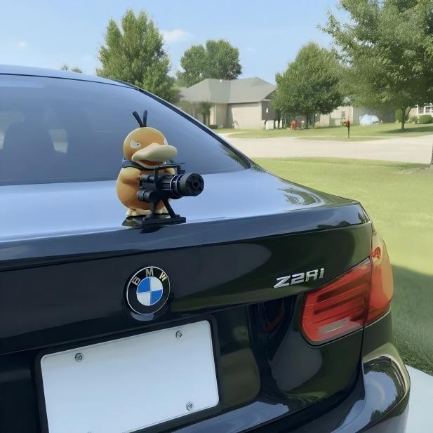 Pokemon Psyduck Gatling Gun Car ornaments