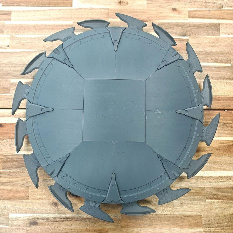 DOOM The Dark Ages shield, mechanical version. Functional Cosplay Prop. You can control the rotation.