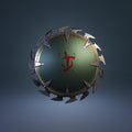 DOOM The Dark Ages shield, mechanical version. Functional Cosplay Prop. You can control the rotation.