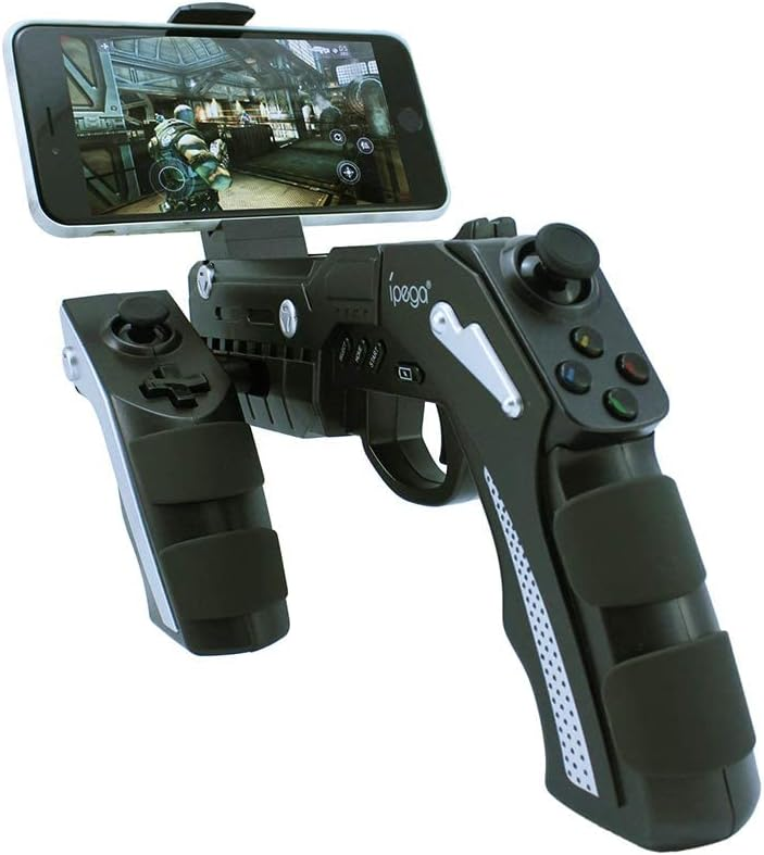 Gun-shaped wireless Bluetooth game controller sticker, suitable for mobile phones, tablets, and TV boxes; a creative gift.