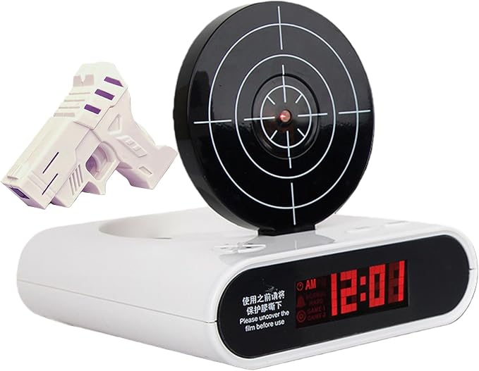 Target alarm clock，LED Display, 2 Alarm Modes, Ringtone Customization, for Home, Office, Living Room