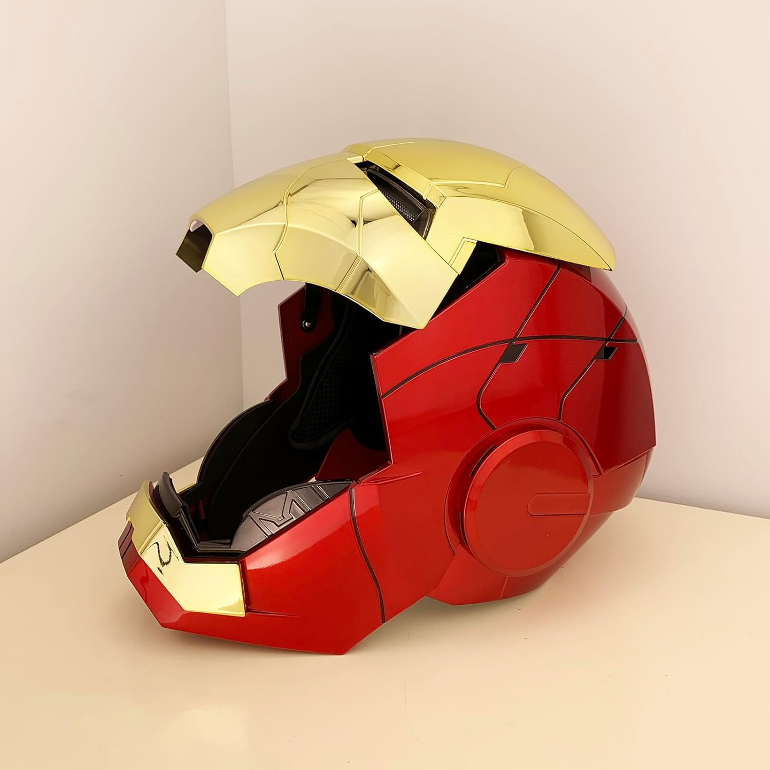 Iron Hero MK 5 1:1 Wearable Helmet :Voice, Touch, and Remote Control, Realistic Sound Effects, Can Cosplay and Collectible Figures for Man and Teen Ideal Gift