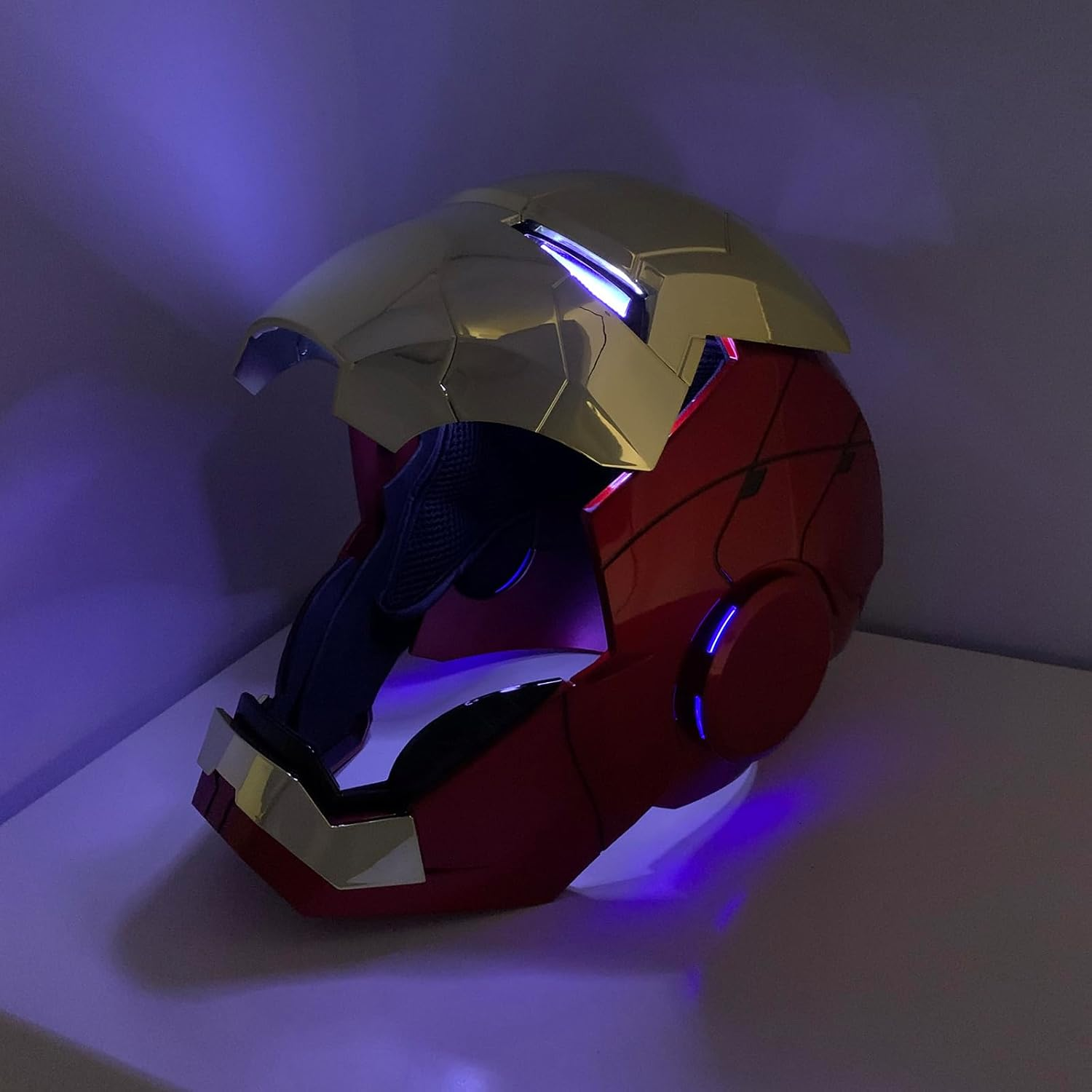Iron Hero MK 5 1:1 Wearable Helmet :Voice, Touch, and Remote Control, Realistic Sound Effects, Can Cosplay and Collectible Figures for Man and Teen Ideal Gift