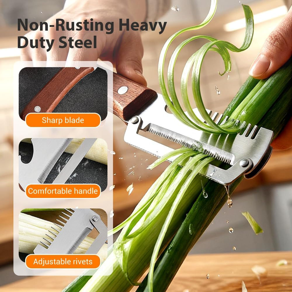 Multifunctional kitchen peeler, bottle opener, fruit and vegetable cutter, 3-in-1 household peeler