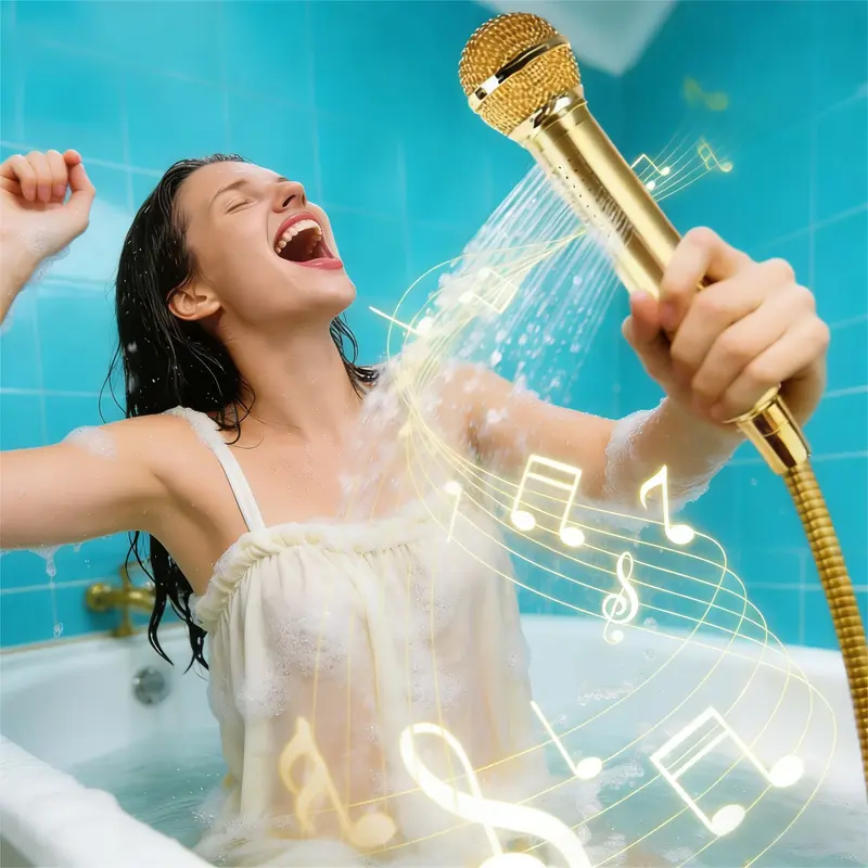 Microphone-Shaped Creative Showerhead