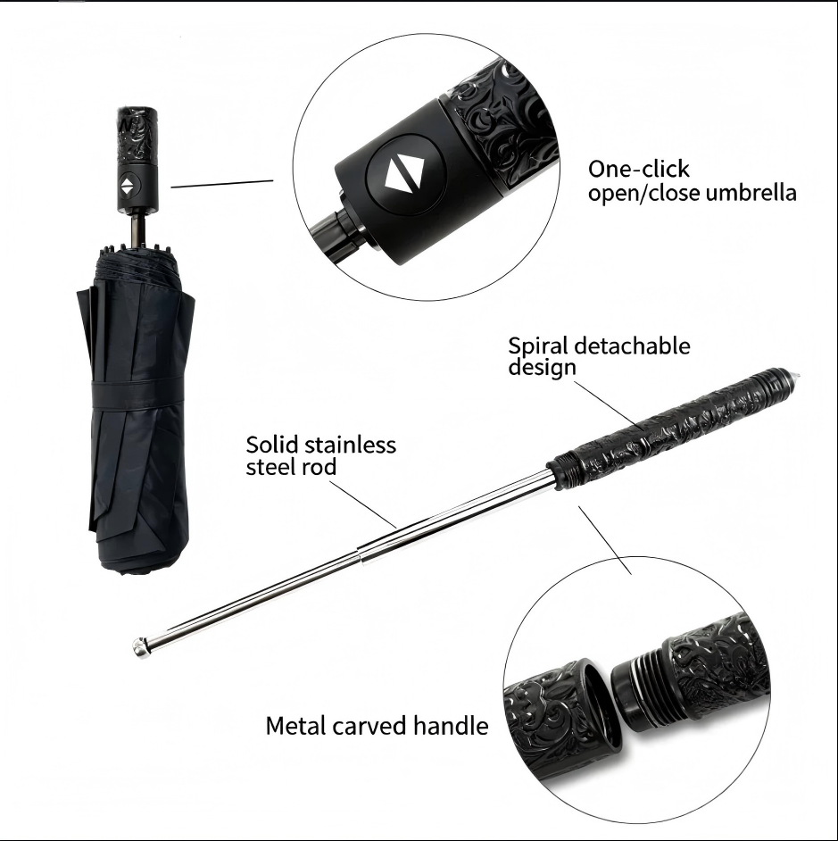 GS268 Mult Funtional Umbrellainside Extendable BatonDefensive