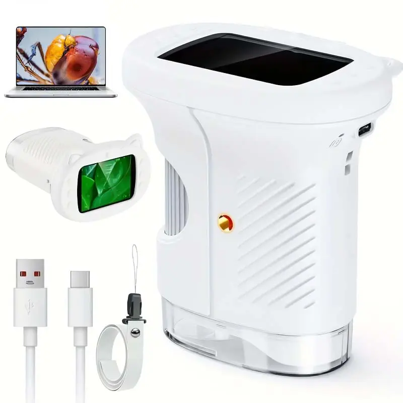 [2026 Upgrade] SEEKID Microscope with Built-in Photo & Video Camera, 2.4" 4K Screen – 1000X Microscope and 100m Telescope, STEM Toy & Educational Gift for Boys & Girls Ages 3–12