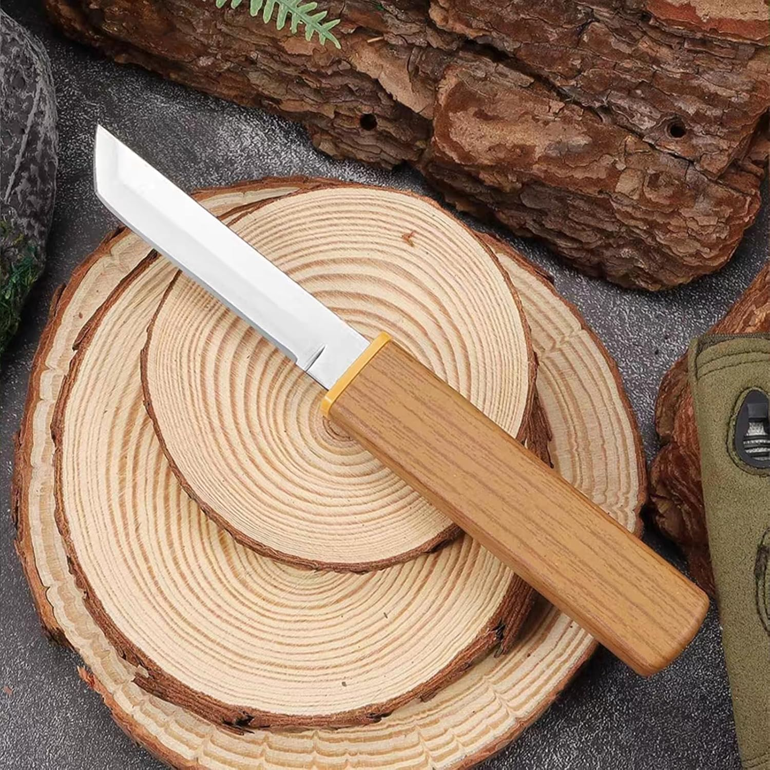 Kitchen knife Set,Double-edged Knife with Stainless Steel Paring Knife,Ultra Sharp Kitchen Knife,Portable Compact Knives for Camping,Hiking.