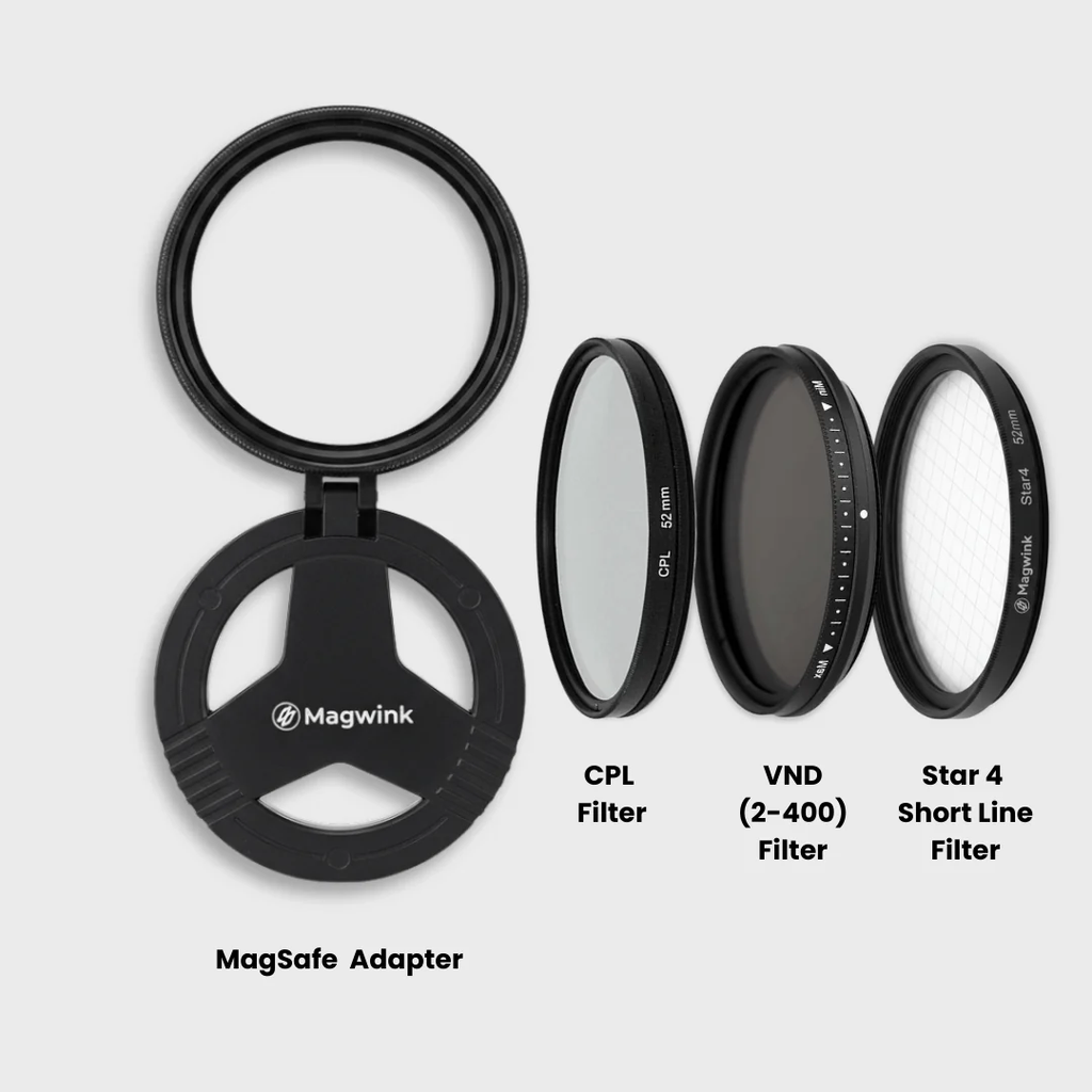 Magwink PZ300 MagSafe 52mm Pro Mobile Filter System for Photography & Video