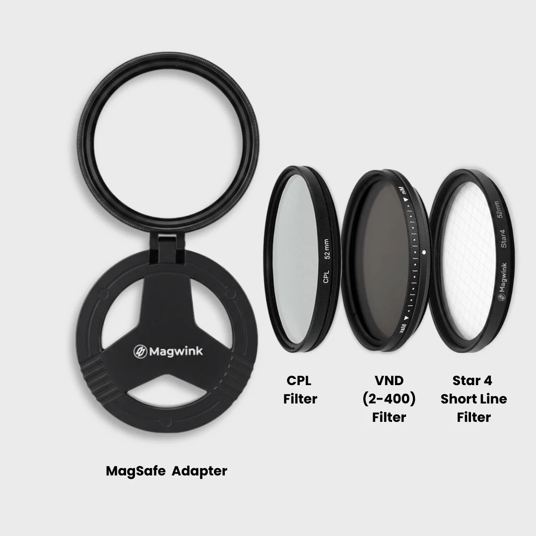 Magwink PZ300 MagSafe 52mm Pro Mobile Filter System for Photography & Video