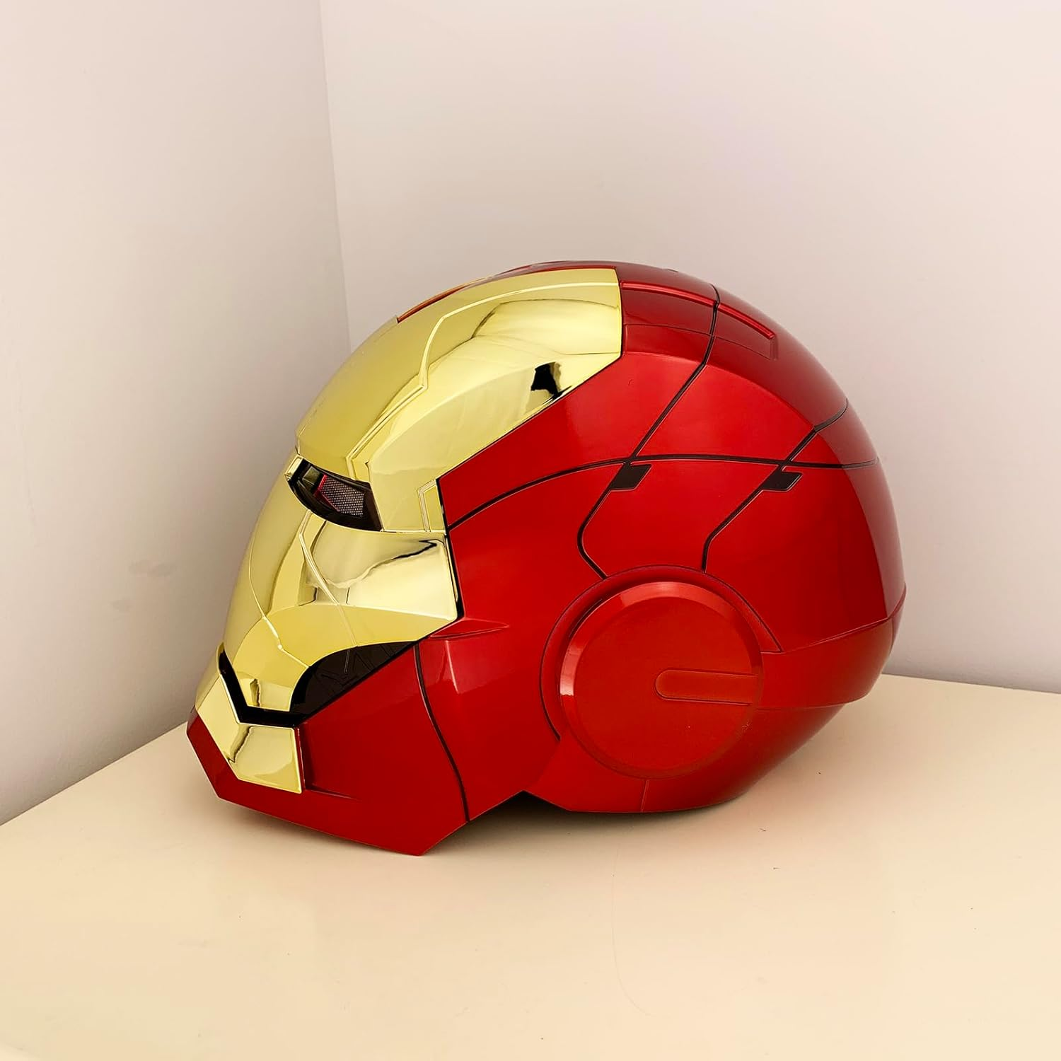 Iron Hero MK 5 1:1 Wearable Helmet :Voice, Touch, and Remote Control, Realistic Sound Effects, Can Cosplay and Collectible Figures for Man and Teen Ideal Gift