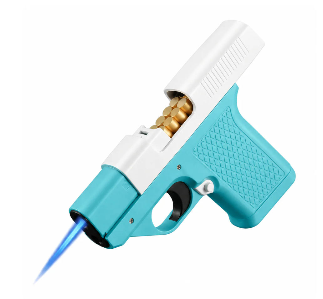Windproof Lighter with Cigarette Case, Shatterproof, Refillable, Jet Torch, Holds 10 Cigarettes, Black, Modern Style